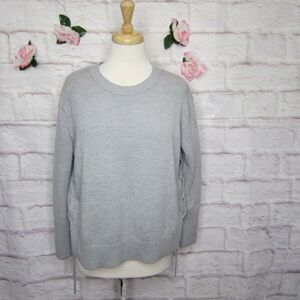 Athleta Nopa 100% Merino Wool Side Tie Lace Sweater Gray Size XS